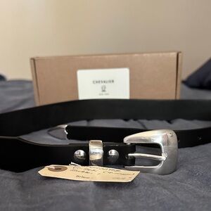 Chevalier NY Black Leather Belt